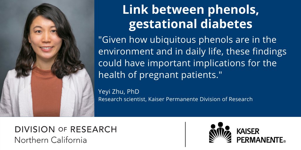 Kaiser Permanente Research NorCal (@kpdor) on Twitter photo Pregnant patients more likely to develop #gestationaldiabetes if they have certain #phenols exposure. Now in Diabetes <a href="/ADA_Pubs/">ADA Professional Publications</a> from <a href="/yeyizhu/">Yeyi Zhu</a>, Assiamira Ferrara & team from #PETALS study. <a href="/ECHOChildHealth/">ECHO Child Health Research</a>
Read more: k-p.li/3Vn3BsX
Study: bit.ly/3VnpxEi Pregnant patients more likely to develop #gestationaldiabetes if they have certain #phenols exposure. Now in Diabetes <a href="/ADA_Pubs/">ADA Professional Publications</a> from <a href="/yeyizhu/">Yeyi Zhu</a>, Assiamira Ferrara & team from #PETALS study. <a href="/ECHOChildHealth/">ECHO Child Health Research</a>
Read more: k-p.li/3Vn3BsX
Study: bit.ly/3VnpxEi