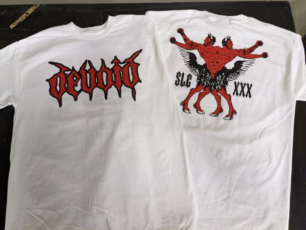 First and possibly only shirts we'll ever do, for <a href="/wwfslc/">Wild West Booking</a> this weekend #slcse