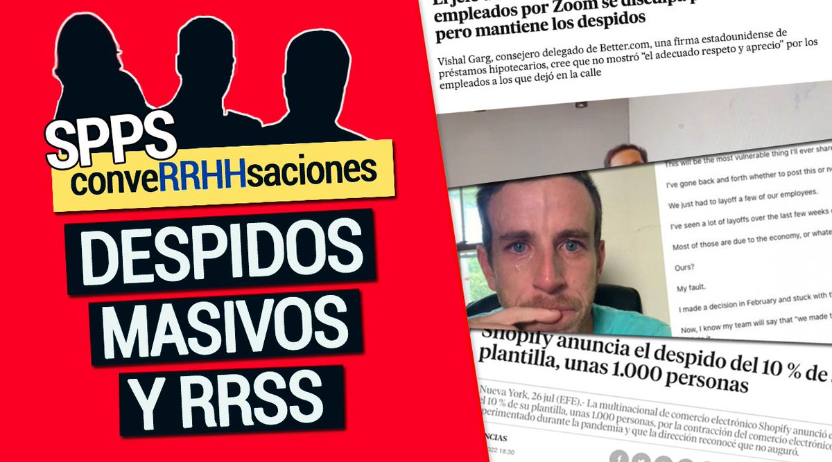 globalhumancon's tweet photo. ❌ “Si estás en esta llamada, es que estás en el grupo de desafortunados que van a ser despedidos"

Este miércoles en #SPPS tenemos debate sobre los despidos masivos y su difusión en las #RRSS.

¡Suscríbete y activa la campanita para no perdértelo!
👉https://t.co/7wk3KXV4Yd https://t.co/eu9cNn9y31