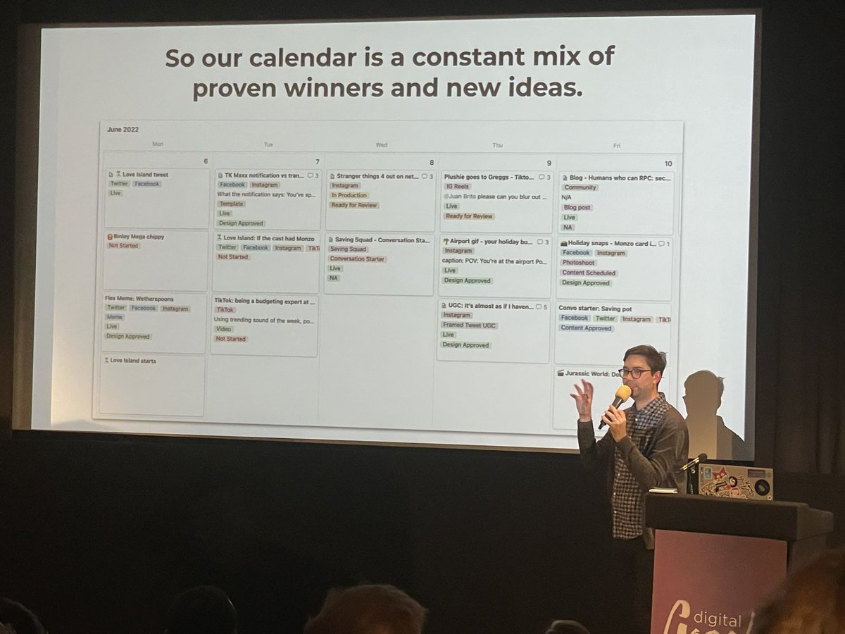 Keep the data checks up. Repeat successes. Plan ideas. Constantly mix it up. #DigitalGaggle