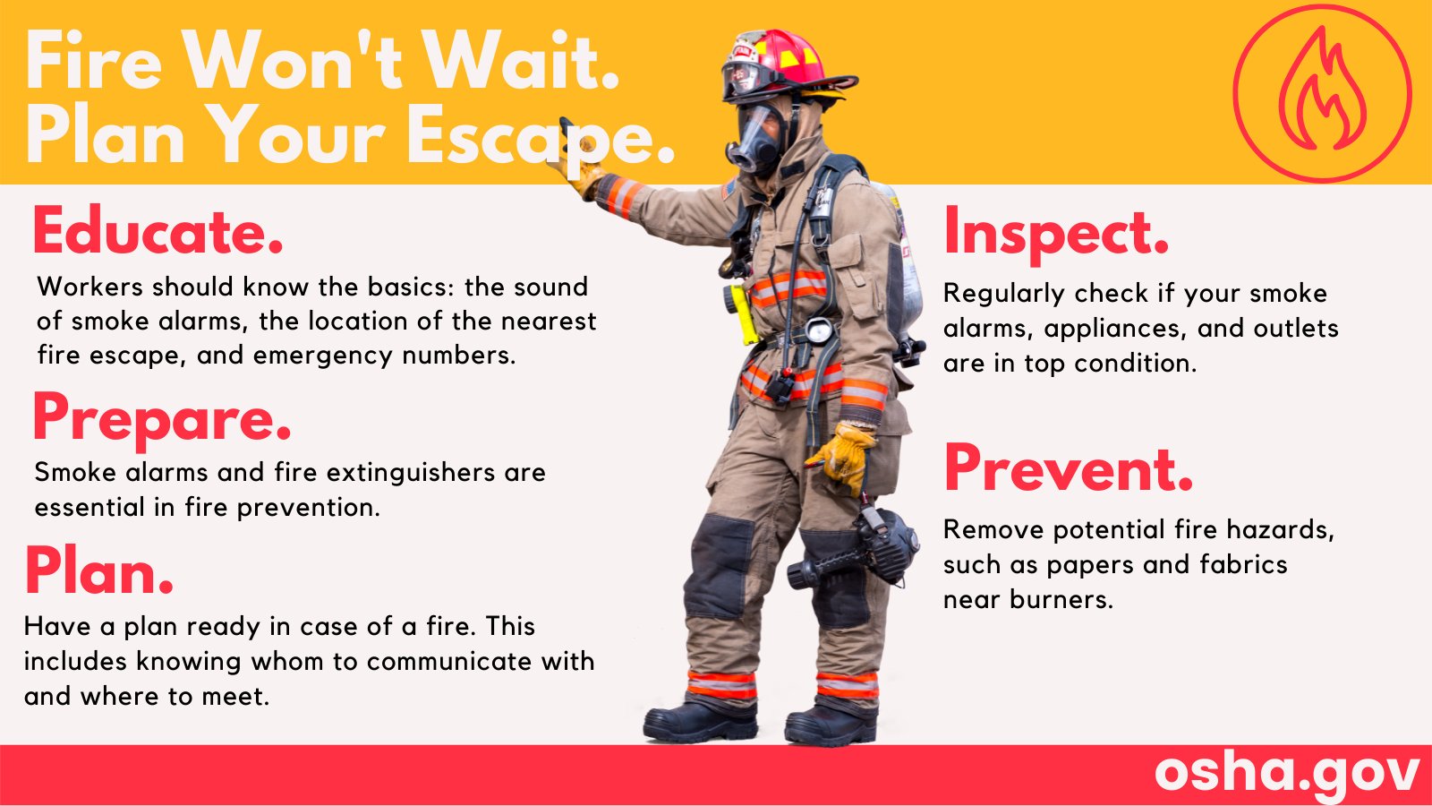 OSHA_DOL on Twitter "Have you reviewed your fire safety plan for 