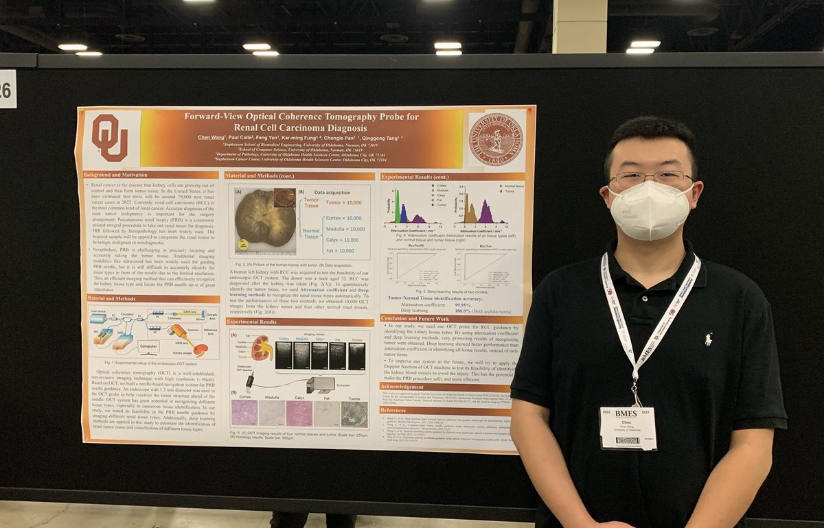 Our graduate student Chen Wang from @TangLab2 presented their poster today at the #BMES2022 @BMESociety! Congratulations!