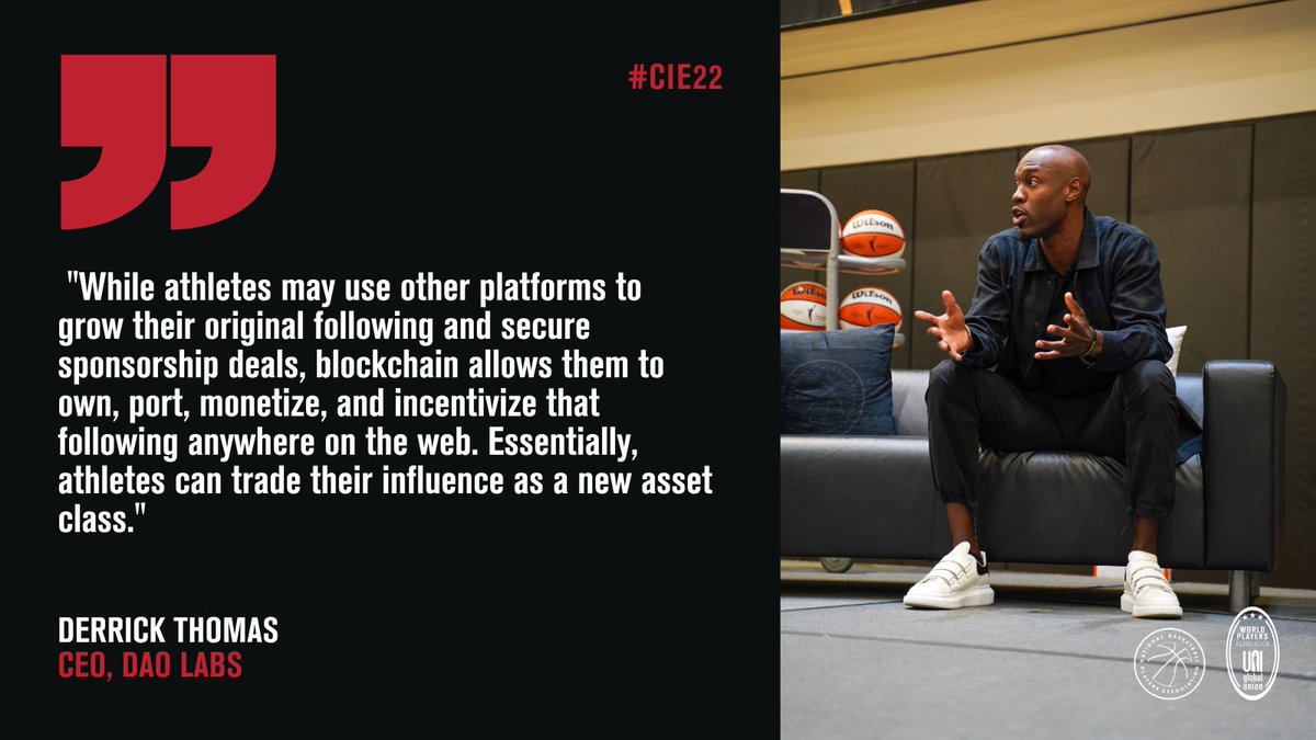 World Players Association (@worldplayersutd) on Twitter photo Diving deep into Web3 with <a href="/DT_32/">⚡️ DT32.eth ⚡️</a> on the DAO model (decentralized autonomous organisation) & how it provides a network to "co-learn, co-build and co-invest with some of the top tech professionals in the world."
#CIE22 #WPAxNBPA #WorldPlayersUnited Diving deep into Web3 with <a href="/DT_32/">⚡️ DT32.eth ⚡️</a> on the DAO model (decentralized autonomous organisation) & how it provides a network to "co-learn, co-build and co-invest with some of the top tech professionals in the world."
#CIE22 #WPAxNBPA #WorldPlayersUnited