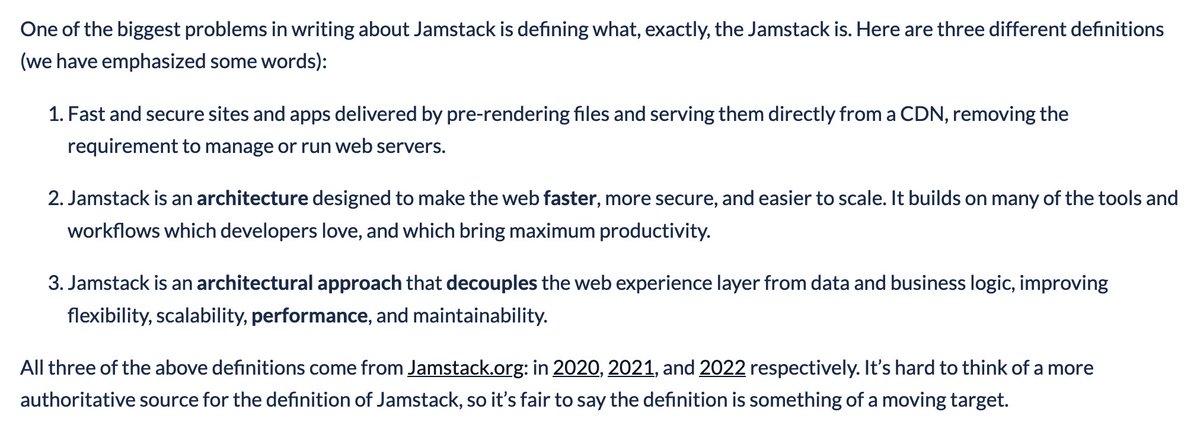 Rich_Harris's tweet image. i respect the effort that went into this but i'm glad we can stop pretending that 'jamstack' is a useful piece of terminology
