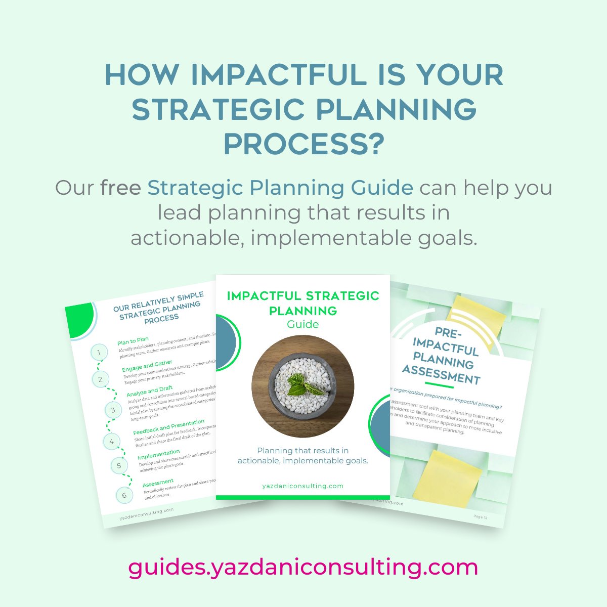 YazdaniCF's tweet image. Whether you are embarking on a new planning process, struggling to implement an existing plan, or need direction on using your plan to navigate our challenging times, our 21-page guide can help!

guides.yazdaniconsulting.com/impactful-stra…

#strategicplanning
