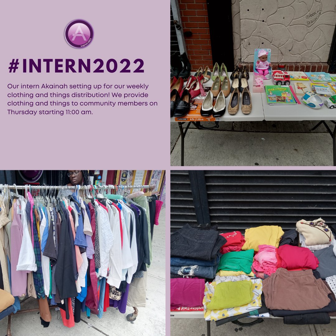 AngelaCARESInc's tweet photo. #FreeClothingDistribution

Our intern Akainah is setting up our weekly clothing and things distribution! We provide clothing and things to community members on Thursday starting at 11:00 am.

#angelacaresinc #angelacares  #community #nonprofit  #hudsoncounty #jerseycity https://t.co/mYOwhX9gDh