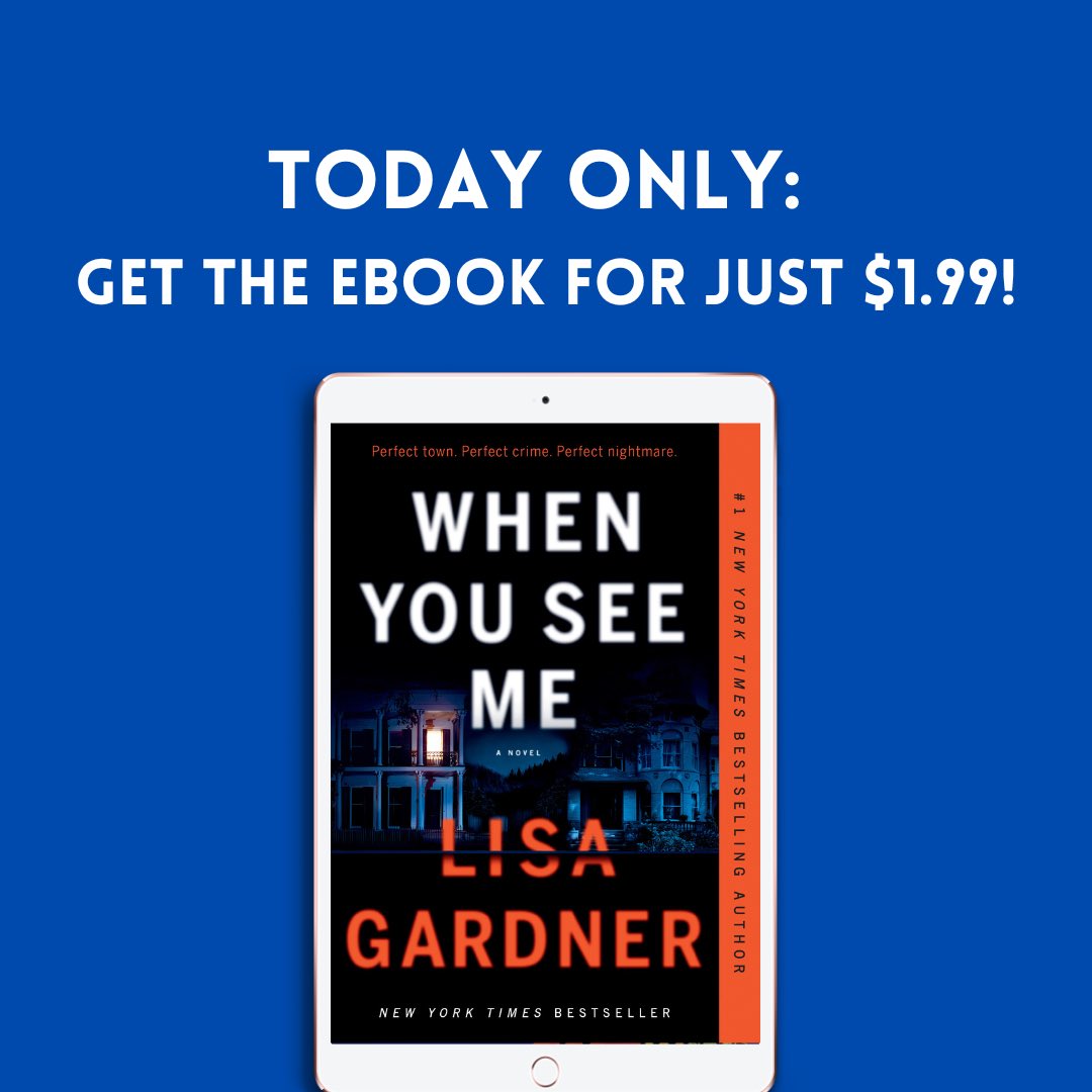 LisaGardnerBks's tweet photo. #pricepromo Looking for a weekend read? Here you go, #WhenYouSeeMe just $1.99, today only. Same exciting thriller, new low price! https://t.co/MToitOlXgP @DuttonBooks #crimenovels #weekendreads https://t.co/VwWpM0Sccz