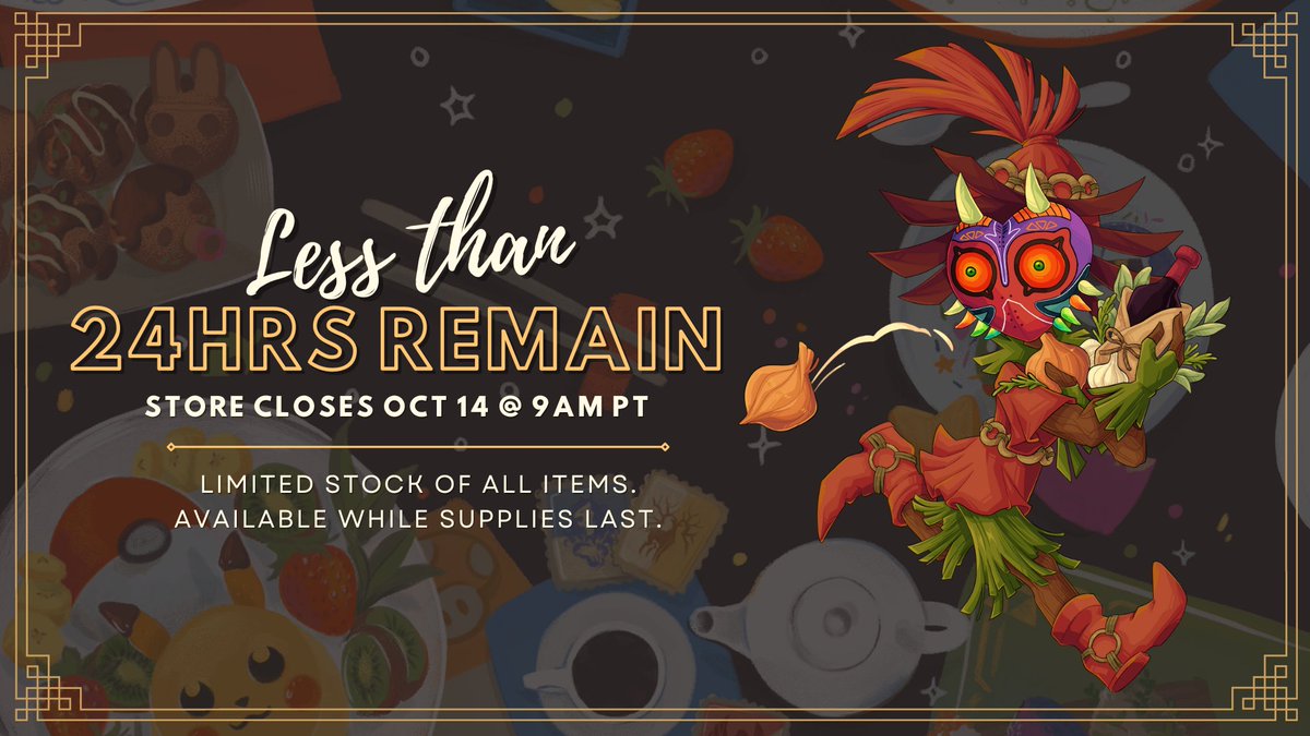 ❗️Stοre closing soon❗️
We're just under the 24-hour mark before our shοp closes for good! 

Be sure to place your οrder before time runs out on October 14 at 9AM PT.