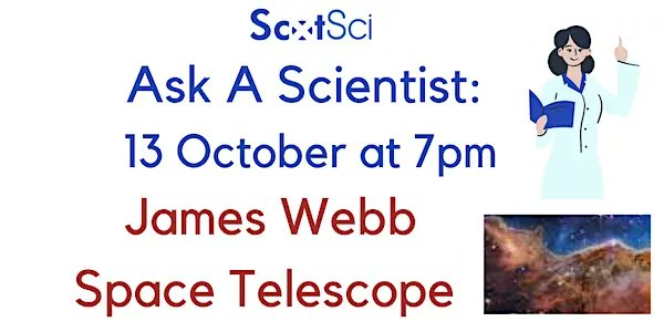 Tonight we have our Ask A Scientist event to answer all your burning questions about the James Webb Space Telescope.

Join us at 7pm BST and register below!

buff.ly/3CiWutY

#scicomm #science #space