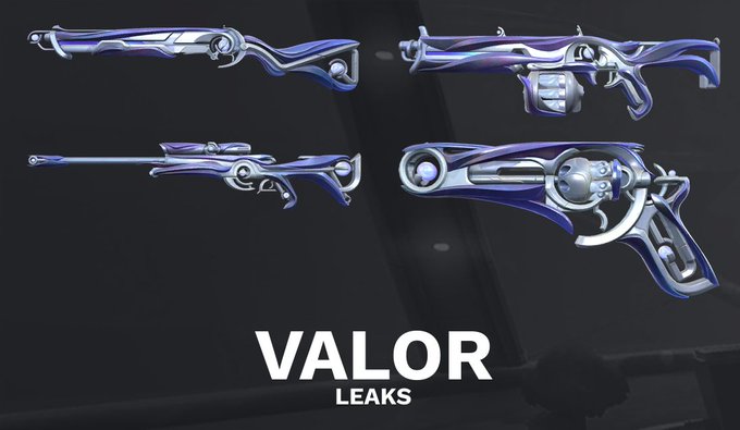 ValorantESleaks's tweet photo. Skins del próximo pase de batalla #VALORANT 

vía @ValorLeaks https://t.co/9pOVMQbQLY