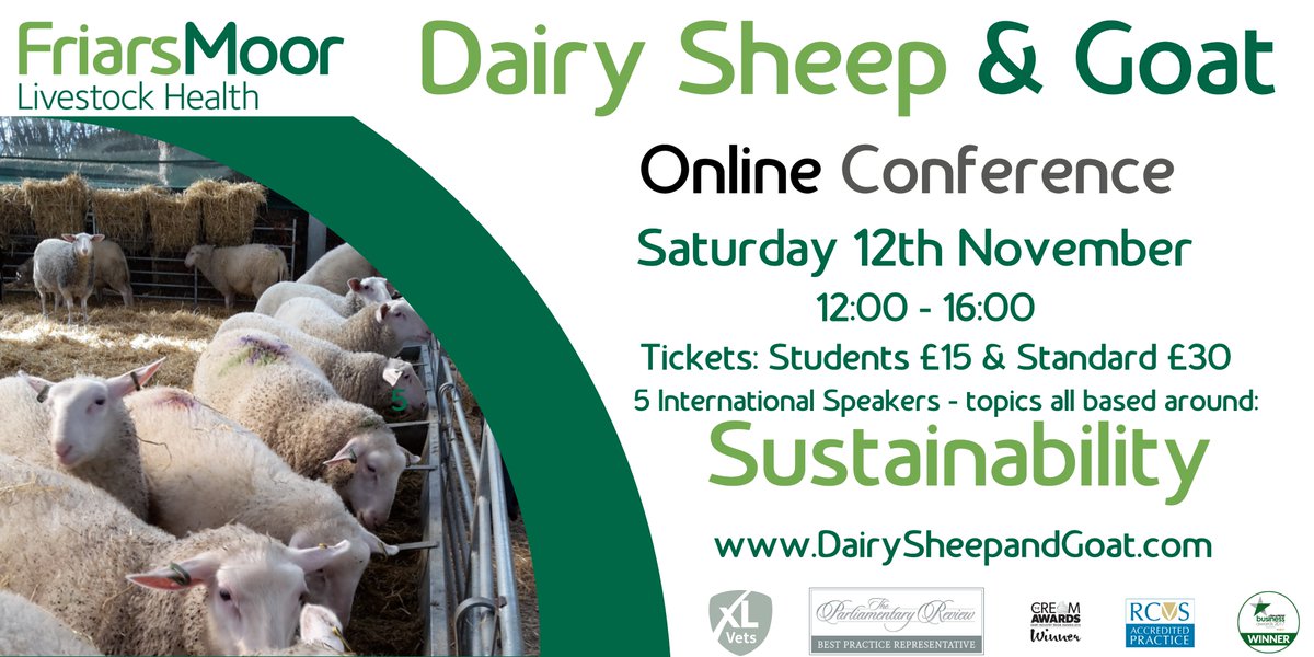 Dairy Sheep & Goat Conference (@dsandgc) on Twitter photo Dairy Sheep & Goat ONLINE Conference - Tickets are now available!! dsg.heysummit.com
<a href="/NADIS_UK/">Animal Health Skills</a> <a href="/ucddublin/">University College Dublin</a> <a href="/SheepVetsoc/">Sheep Veterinary Soc</a> <a href="/sheepvetnet/">sheepvetnet</a> <a href="/natsheep/">National Sheep Association</a> <a href="/NFUtweets/">National Farmers' Union</a> <a href="/BritishGoatSoc/">british goat society</a> <a href="/britishalpine/">Grinton Small Holder</a> <a href="/EUVetSpecialist/">EBVS - European Board of Veterinary Specialization</a> Dairy Sheep & Goat ONLINE Conference - Tickets are now available!! dsg.heysummit.com
<a href="/NADIS_UK/">Animal Health Skills</a> <a href="/ucddublin/">University College Dublin</a> <a href="/SheepVetsoc/">Sheep Veterinary Soc</a> <a href="/sheepvetnet/">sheepvetnet</a> <a href="/natsheep/">National Sheep Association</a> <a href="/NFUtweets/">National Farmers' Union</a> <a href="/BritishGoatSoc/">british goat society</a> <a href="/britishalpine/">Grinton Small Holder</a> <a href="/EUVetSpecialist/">EBVS - European Board of Veterinary Specialization</a>