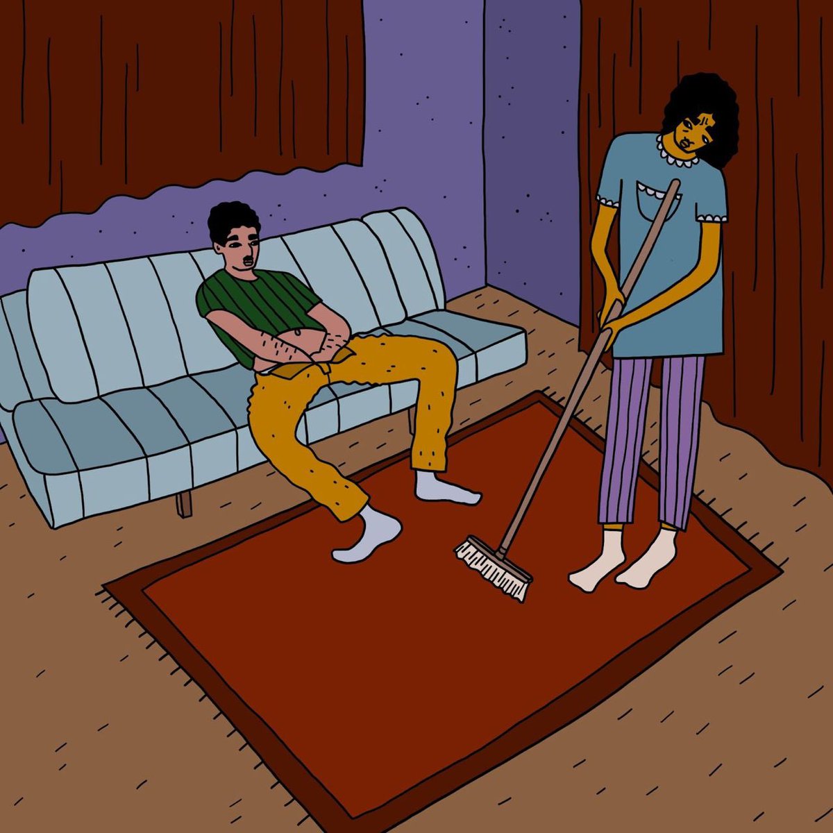 EgnaLegnaMDW's tweet photo. boss regularly harassed me sexually. He would come over while I was working, expose his genitals, and masturbate in front of me.” 
Art work by the lovely @ahlan.my.darlings 

#Includeusinlaw205 https://t.co/HAtLCG8sNn