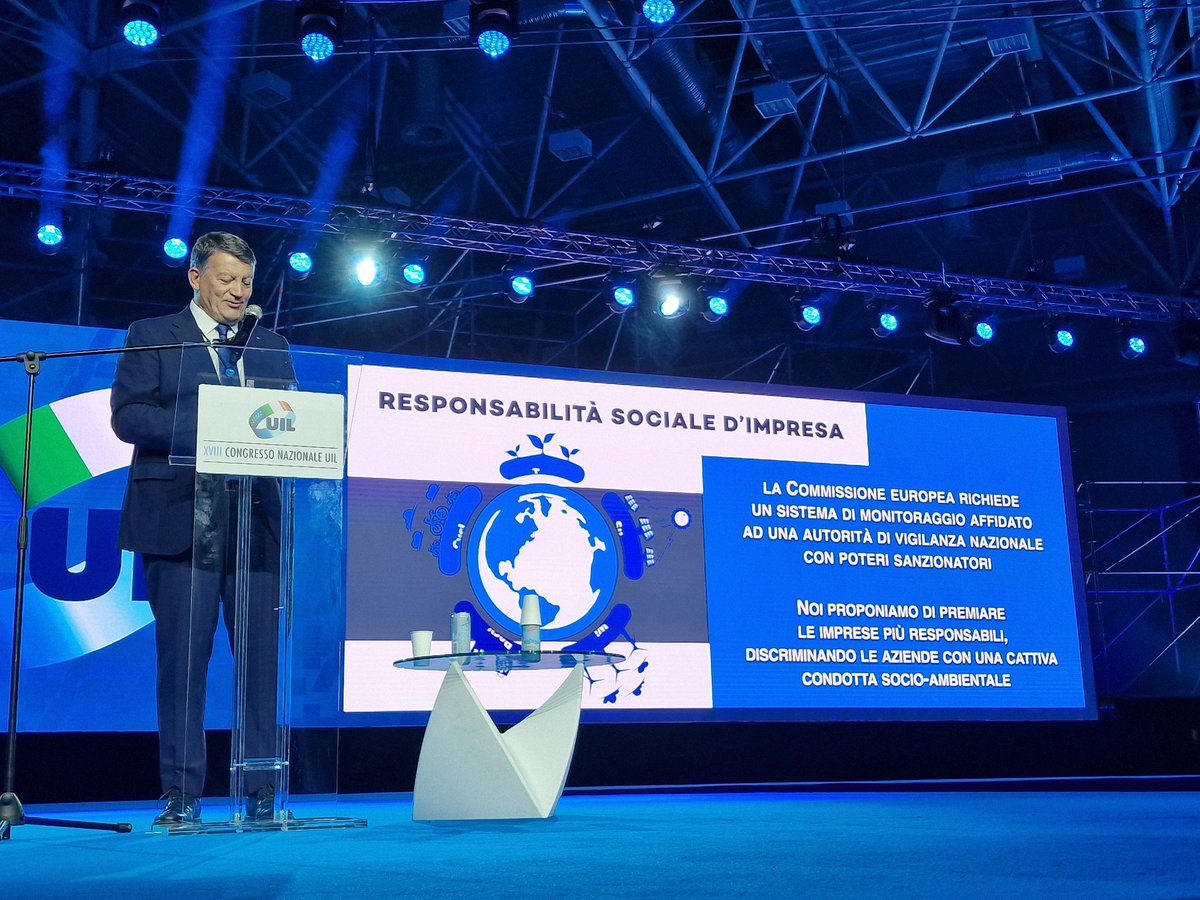 UILofficial's tweet image. #Bombardieri: Anche la Commissione ha avanzato una proposta di direttiva sull'obbligo per i paesi UE di adottare norme per prevenire e intervenire sugli impatti negativi delle politiche industriali sui diritti umani e sull’ambiente. @PpBombardieri #piùdirittimenodisuguaglianze