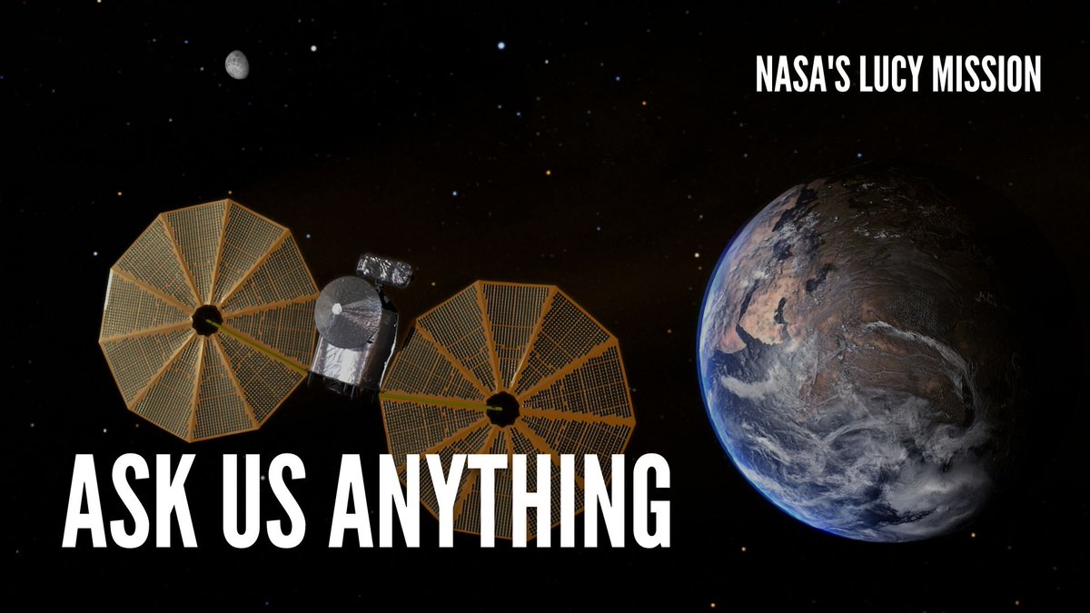 NASASolarSystem's tweet image. Ask us anything about Lucy’s journey to the Trojan asteroids! 

NASA’s #LucyMission will pass close to Earth this weekend and use Earth&apos;s gravity to gain some of the orbital energy it needs to travel to this never-before-visited population of asteroids.

🔗nasa.gov/feature/goddar…