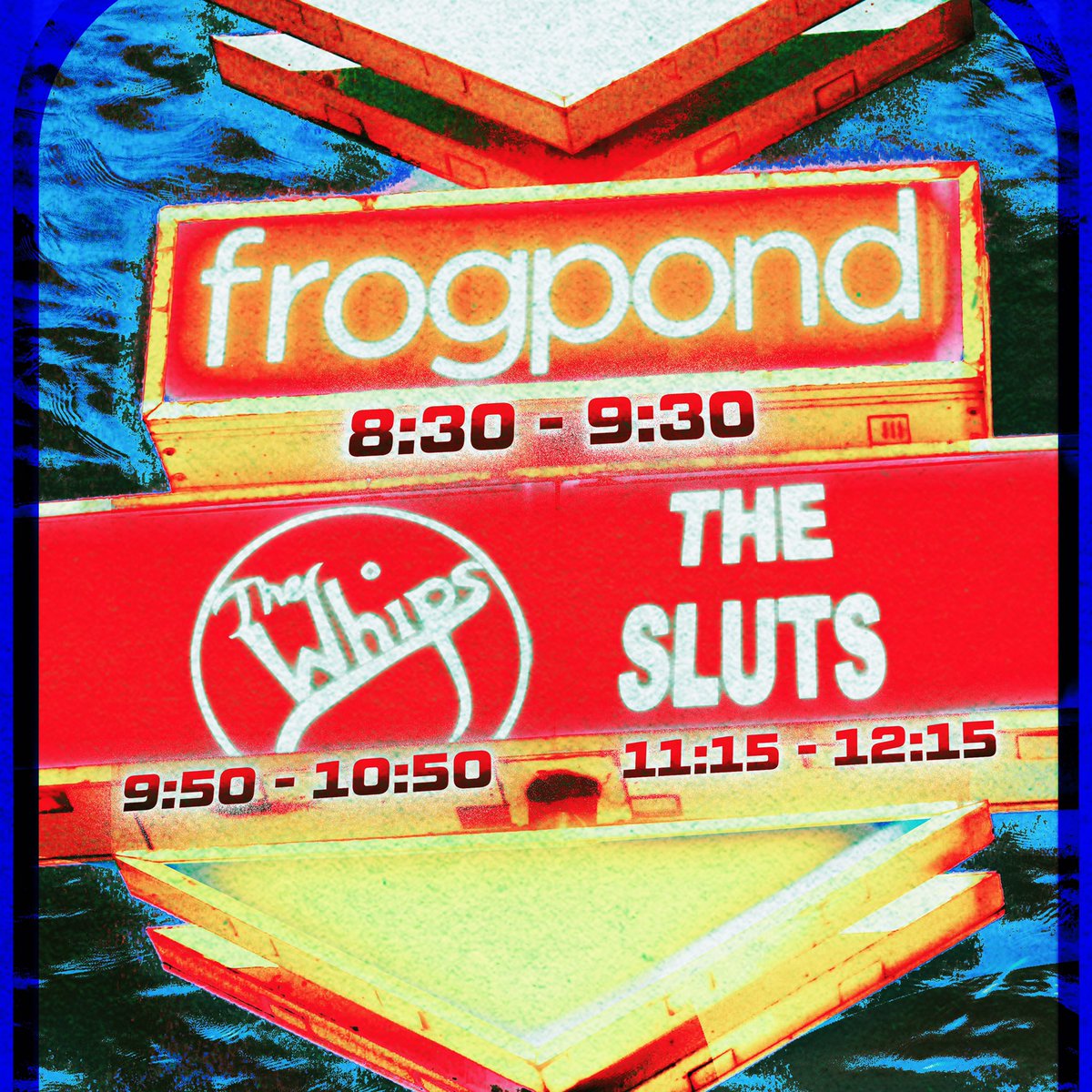 Sluts <a href="/TheBottleneck/">The Bottleneck</a> this Saturday with <a href="/FrogpondKc/">Frogpond</a> and <a href="/thewhipsband/">The Whips</a>!!! #lfk #lawrence #lawrenceks