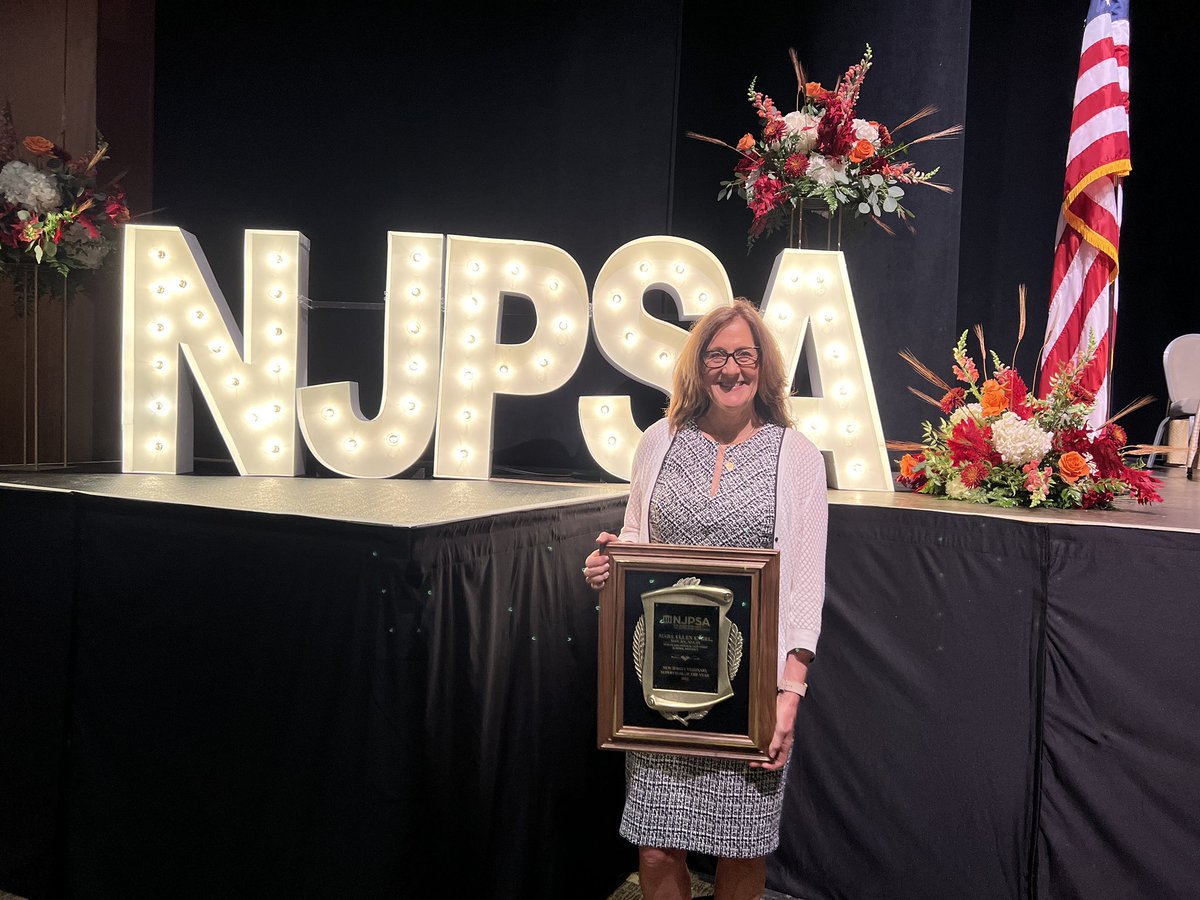 NBTSuper's tweet photo. Proud to celebrate Courageous Leadership at #NJPSACONF2022 and extra proud to celebrate our own Supervisor of Nursing, Mary Ellen Engel, NJPSA/FEA Supervisor/Director of the Year!! #truenorthbrunswick @mrpassner @_MaryEllenEngel https://t.co/eVXqXqtW1c