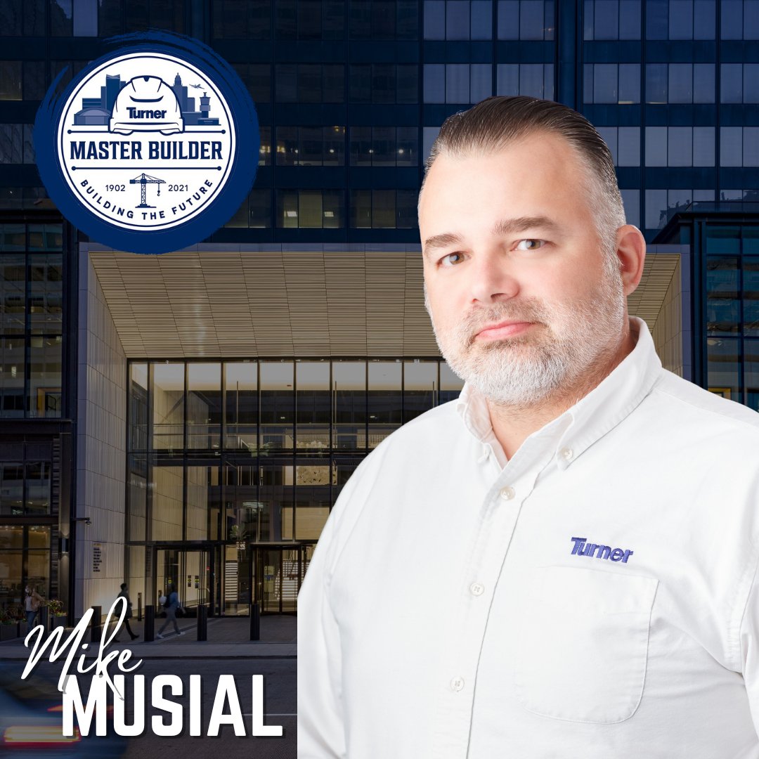 Congrats to Mike for being recognized as a #TurnerMasterBuilder! With 23+ yrs of experience, he has worked across the Midwest to build highly technical &amp; complex projects. Most notably, he served as Senior Project Superintendent on the recent Willis Tower Repositioning project.