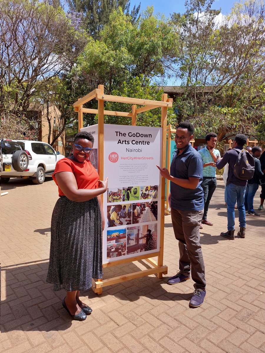 mbugua_mk's tweet photo. It was great to collaborate this morning with fellow #UTADO2022 @urbtheoryafrica participant and grantee Brenda Kamande on her JKUAT Landscape Architecture 3rd Yr class, showcasing the @GoDownArts #TransformationProject as a case study of sustainable urban practice. https://t.co/l7nxNWToCH