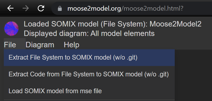Moose2Model's tweet image. Moose2Model (SOMIX Suite) is now able to extract a SOMIX model from a folder of the file system.