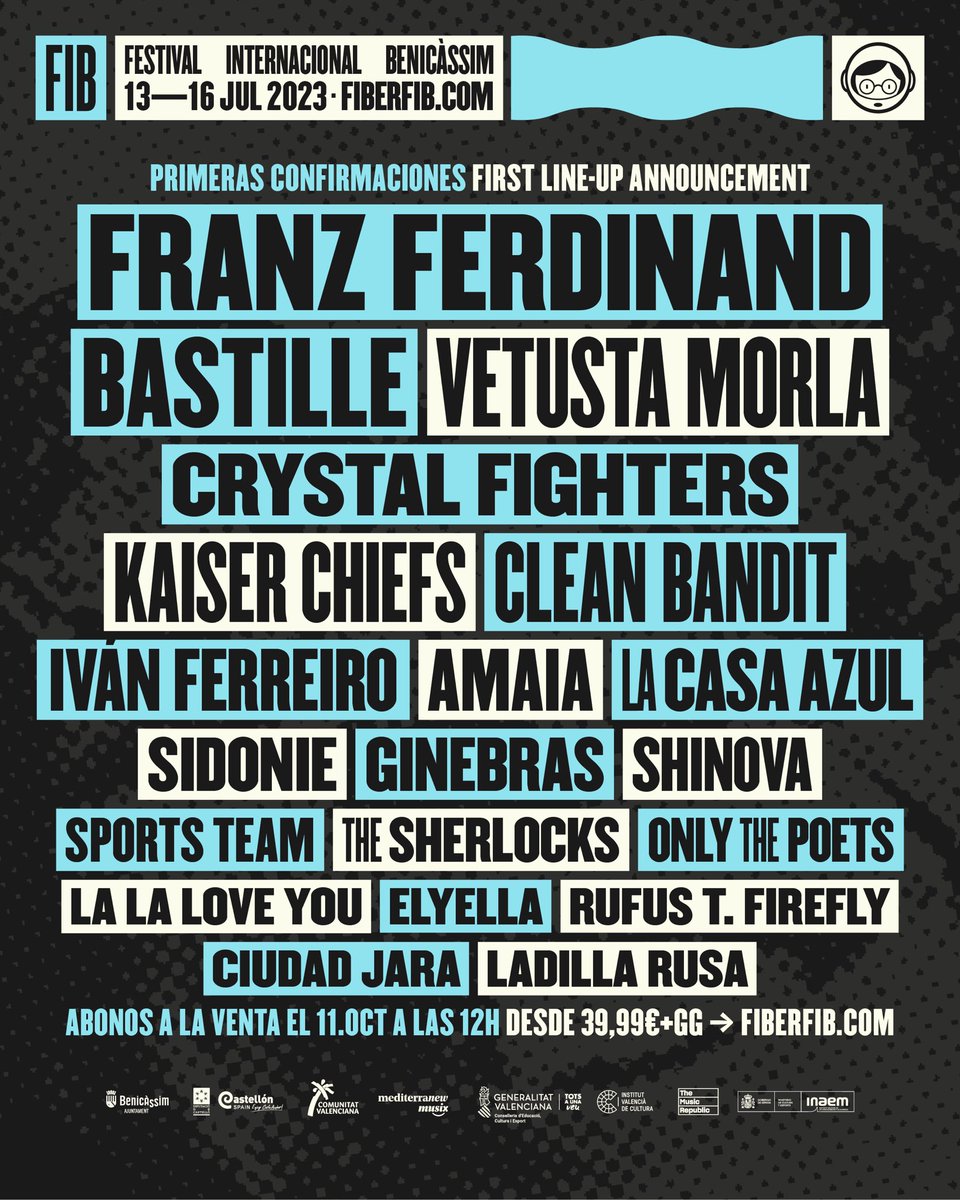 crystalfighters's tweet photo. 2023 BENICASSIM FESTIVAL  @fiberfib with new tunes 🔥🔥🔥🔥 🥰 

#crystalfighters #benicassim #fib #fiberfib @FIBERFIB @FRANZ_FERDINAND @BASTILLEDAN @VETUSTAMORLA @KAISERCHIEFS @CLEANBANDIT @IVANFERREIRO @AMAIA @LACASAAZULOFICIAL @GINEBRASBANDA @SIDONIE_ @SHINOVAOFICIAL https://t.co/QA32YS2TRV