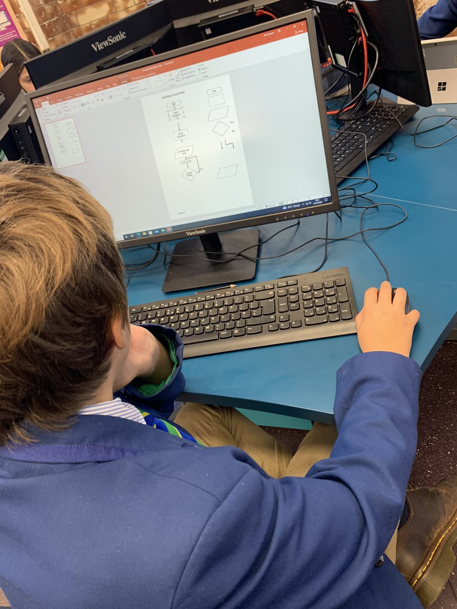 MaidaValeComp's tweet photo. Year 8 making flow diagrams using sequences and iterations. #flowcharts #mvs #MVScomputing #MVS https://t.co/XBtPmokNcg