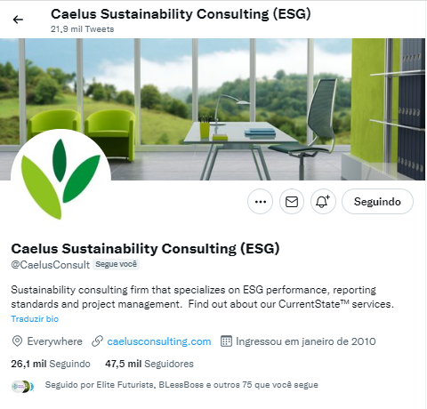 Hello, CSC team! Thanks for following our user &amp; it’s exciting to be part of the same global innovation ecosystem!
<a href="/CaelusConsult/">Caelus Sustainability Consulting (ESG)</a> Sustainability consulting firm specializing in ESG performance, reporting standards&amp;project management.
Find out about their CurrentState™ services.