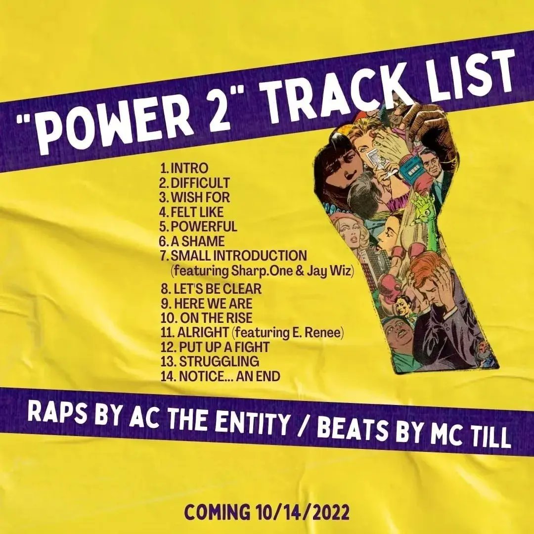 actheentity's tweet photo. #Power2 drops tomorrow on Bandcamp. It will be on streaming sites sometime after that. We also have physical CDs available for those who like tangible items. Digital is $7 while physical is $10. https://t.co/fLfIFofTp7