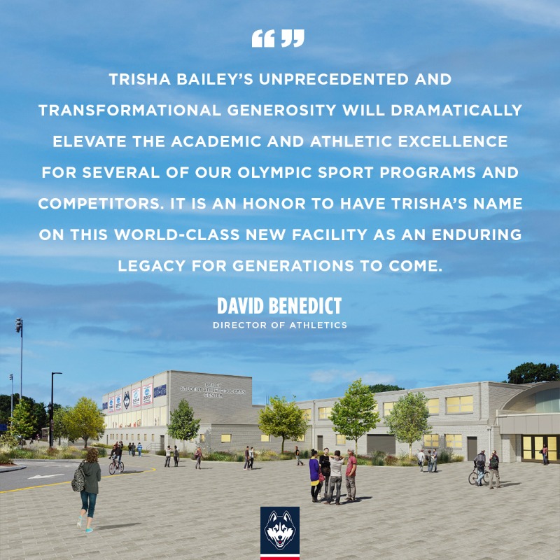 UConnHuskies's tweet photo. A huge thank you to @UConnTrackXC alumnus Trisha Bailey '99 for supporting our student-athletes with the largest gift in UConn Athletics history!
