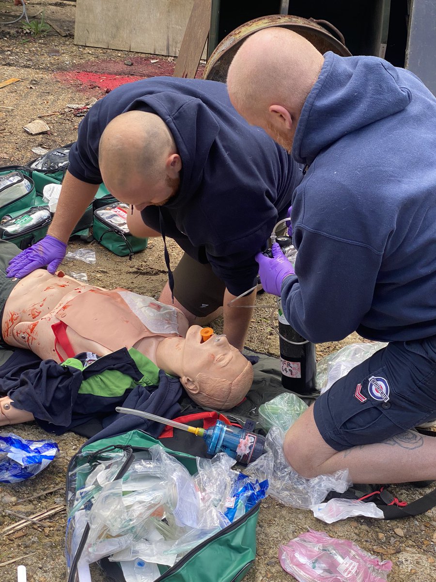 Another Rescue Trauma and Casualty Care (RTACC) course completed this week. Students from a range of backgrounds providing our manikins and actors with life saving interventions. #FirstAid #Trauma #medic #RTACC