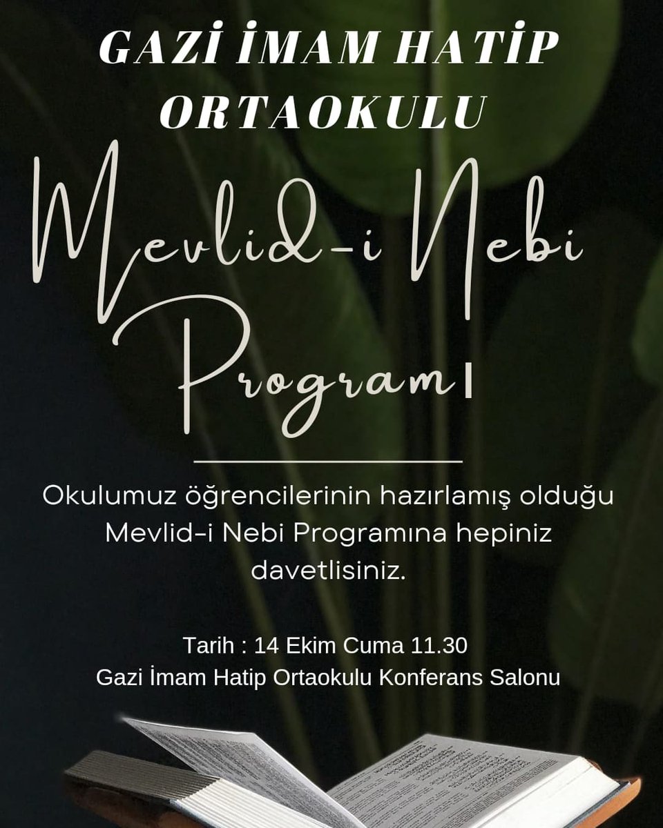 Mevlid-i Nebi programımıza bekleriz...