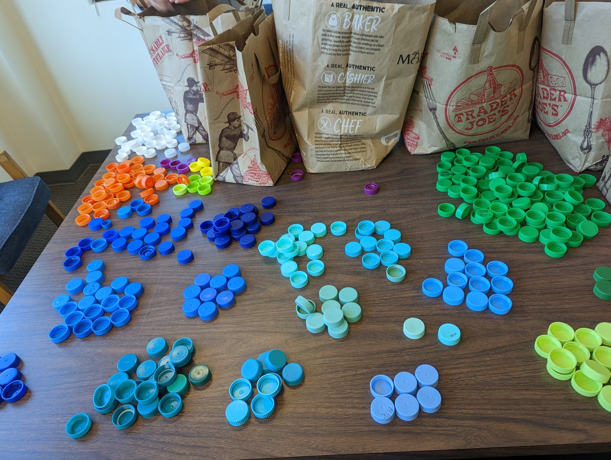 We're stoked to have finally found a place that recycles our falcon tubes ... and bubble wrap, baggies, tip boxes, etc! We currently fill about 3 of these massive bins per month with tubes from you folks 😲 We're keeping the colorful caps for a special art project, stay tuned! 😁