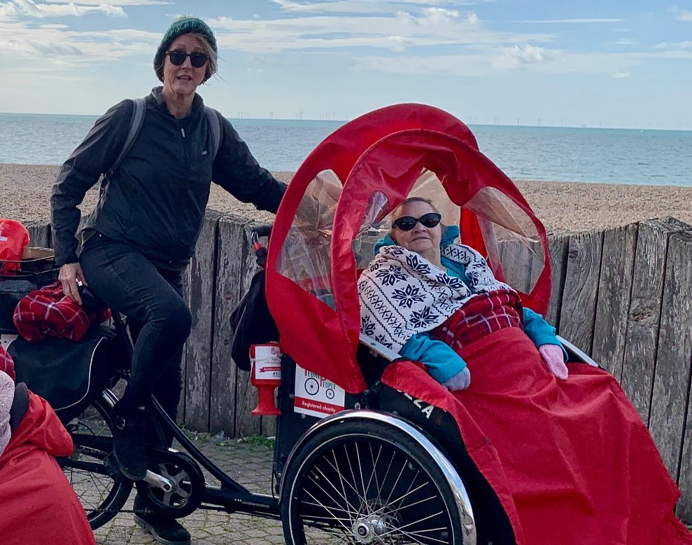 New #volunteer pilots Trisha & Alan married couple, thoroughly enjoyed first ride together #Brighton #Hove #accessible #disability #OT #cycling4wellbeing