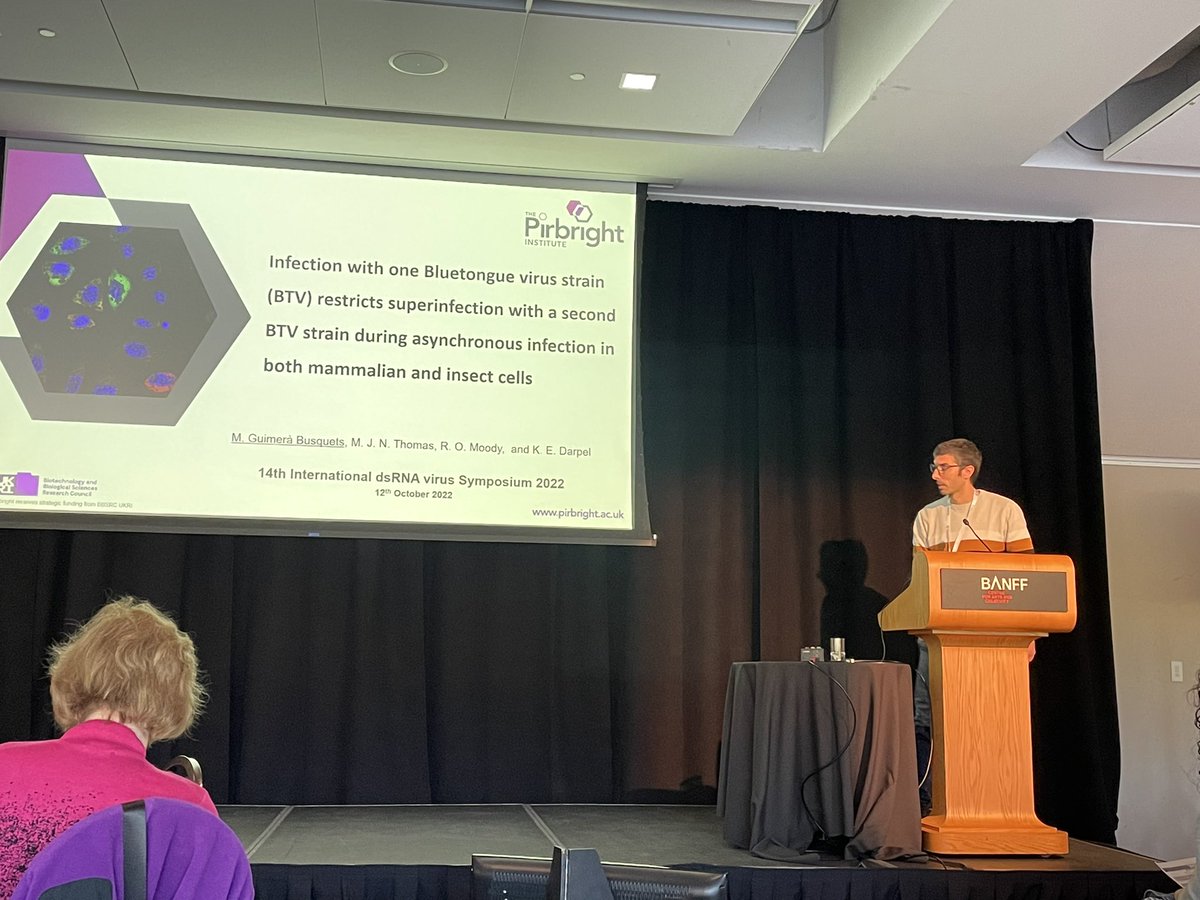 Great talk yesterday by Dr Marc Guimera Busquets at the 14th international #dsRNA symposium on Superinfection in BTV. Come find Marc or myself to ask us about our work on BTV.
