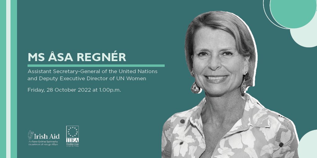 Delighted to be hosting a webinar with @regner_asa @UN ASG & Deputy Director of @UN_Women @regner_asa will discuss Addressing Conflict-Related Sexual Violence in #Humanitarian #Emergencies #DevelopmentMatters @Irish_Aid Sign up here👉bit.ly/3CWHbaS
