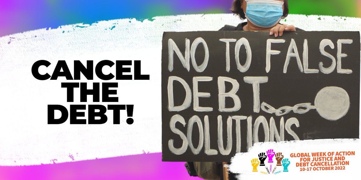 debtgwa's tweet photo. We need deep changes in financial and economic systems to stop debt accumulation, offer fair, comprehensive solutions to debt crises, and build more equitable, just and post-carbon societies.
#CancelTheDebt
#DebtReparationsNow #ClimateDebt https://t.co/z8cJ8IY918