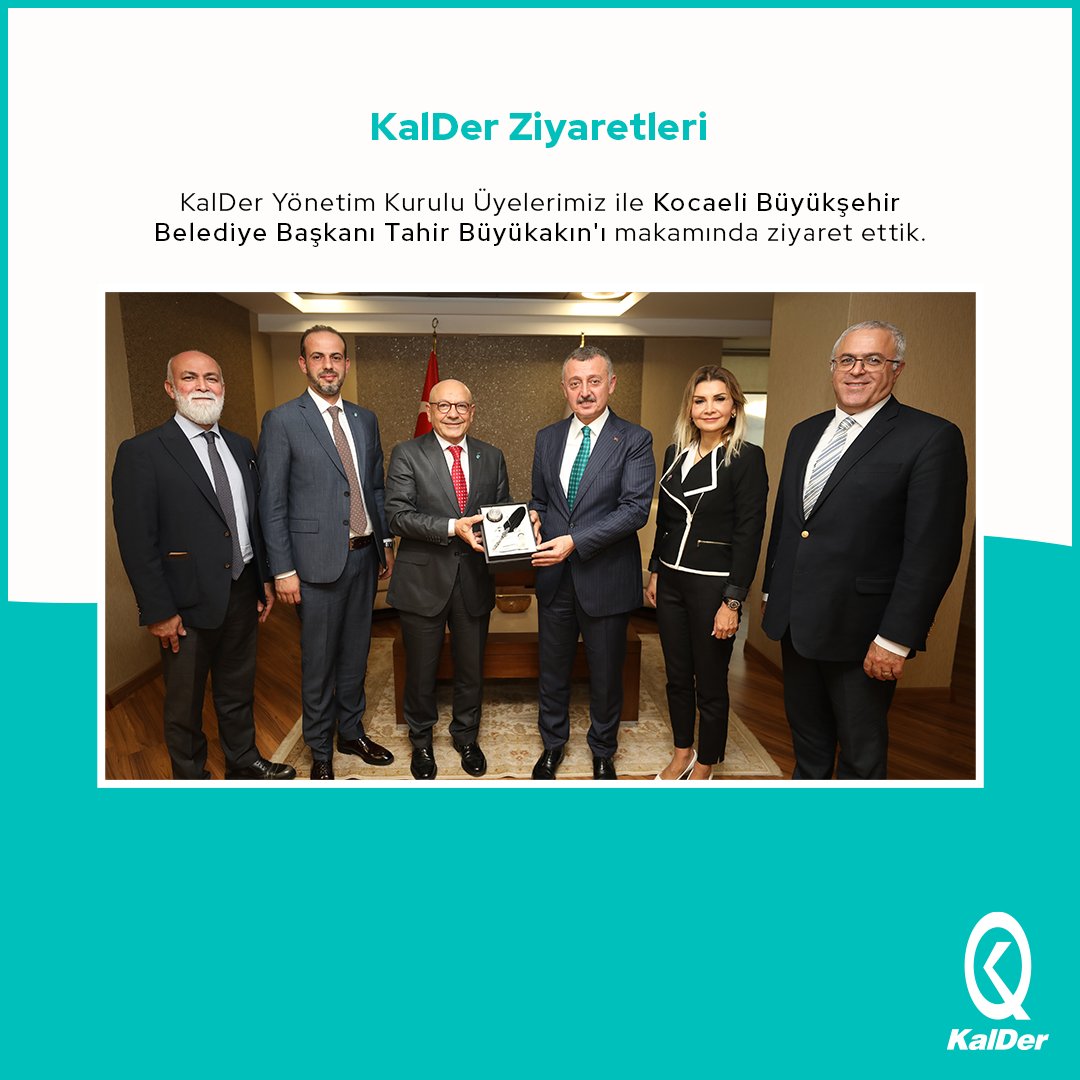 KalDer Yönetim Kurulu Kocaeli Büyükşehir Belediye Başkanımız Sayın Tahir Büyükakın'ı makamında ziyaret ederek KalDer faaliyetlerini aktardık. Kongremiz yaklaşıyor. 
<a href="/kocaelibld/">Kocaeli Büyükşehir</a> <a href="/tahirbuyukakin/">Tahir Büyükakın</a> @YlmazBayrakta15 <a href="/KaliteDernegi/">KalDer</a>