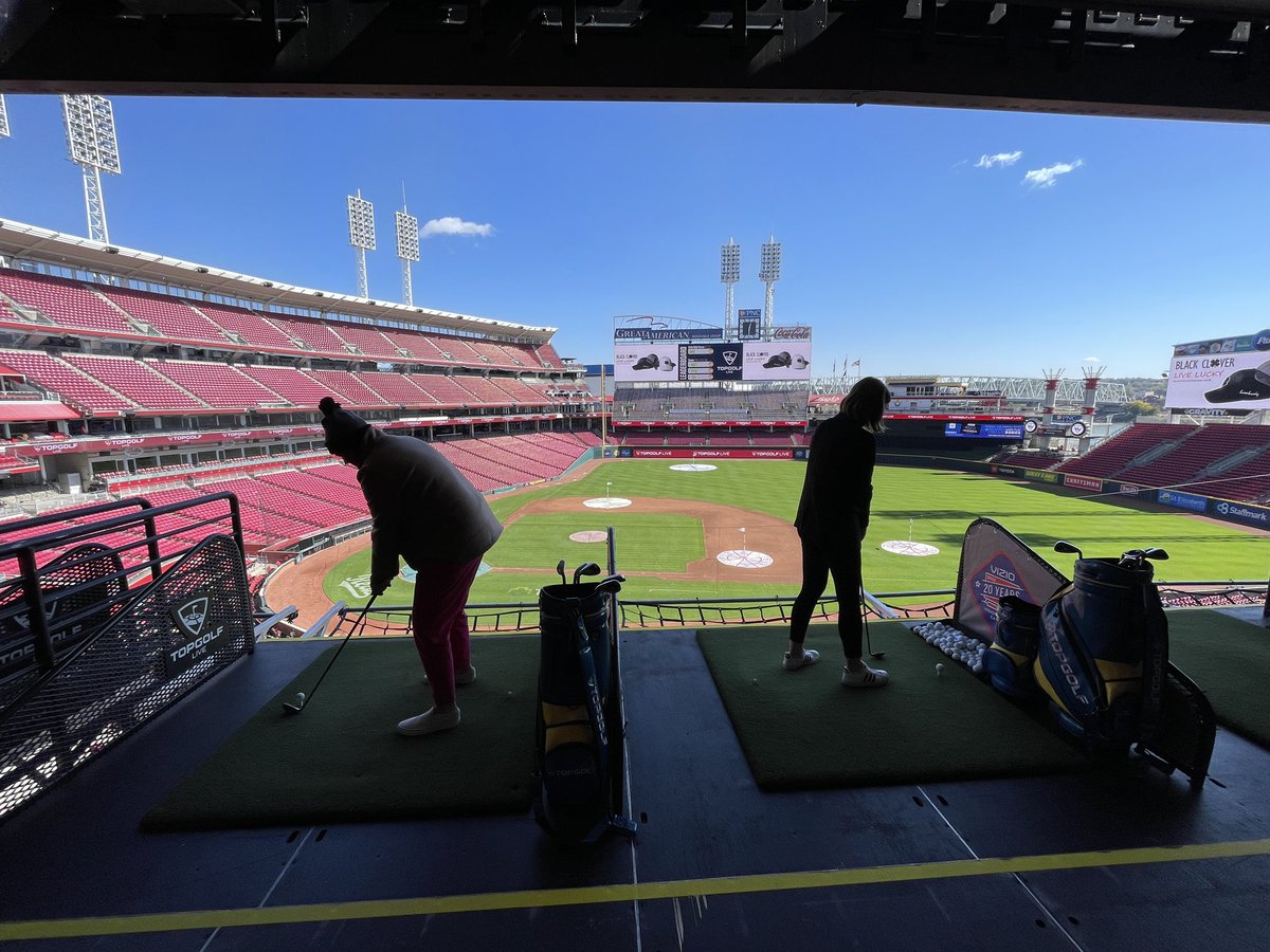 megcoffey21's tweet photo. An awesome afternoon with @gamedaypr playing some @Topgolf with the @Reds #TopGolfLive https://t.co/EOWGULwsD2