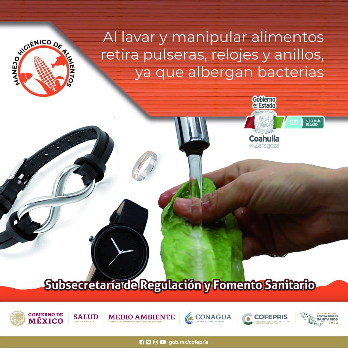 SS_Coahuila's tweet photo. ¡Cuidado al lavar los alimentos! #FuerteCoahuilaEs https://t.co/bSDZL2W4Wb