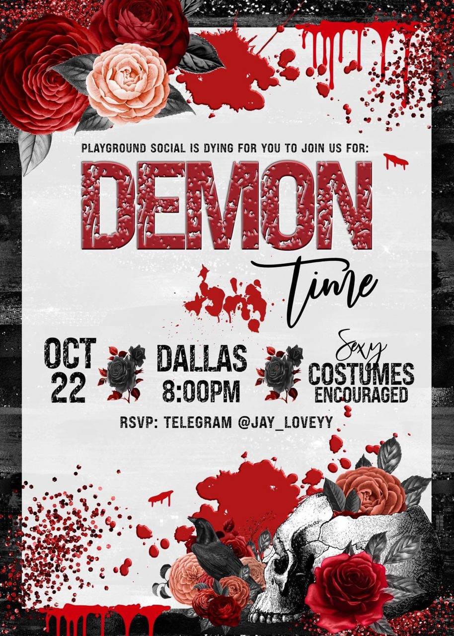 2nd Annual Playground Social Halloween Party! 😈 20 Haunted Acres🩸3 Play Rooms! $20 Per Person 🩸$30 for Couples Ca$happ: $LoveyyyJay RSVP: https://t.co/EPIzPZXNPM If anyone is looking for outfits go to https://t.co/g1hPh0Mn7P or https://t.co/Ob4MzdiFaM use code PSTX https://t.co/VJyPo0rTJz