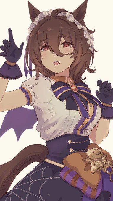 ハロウィンライスちゃん衣装のタキオンちゃんです 