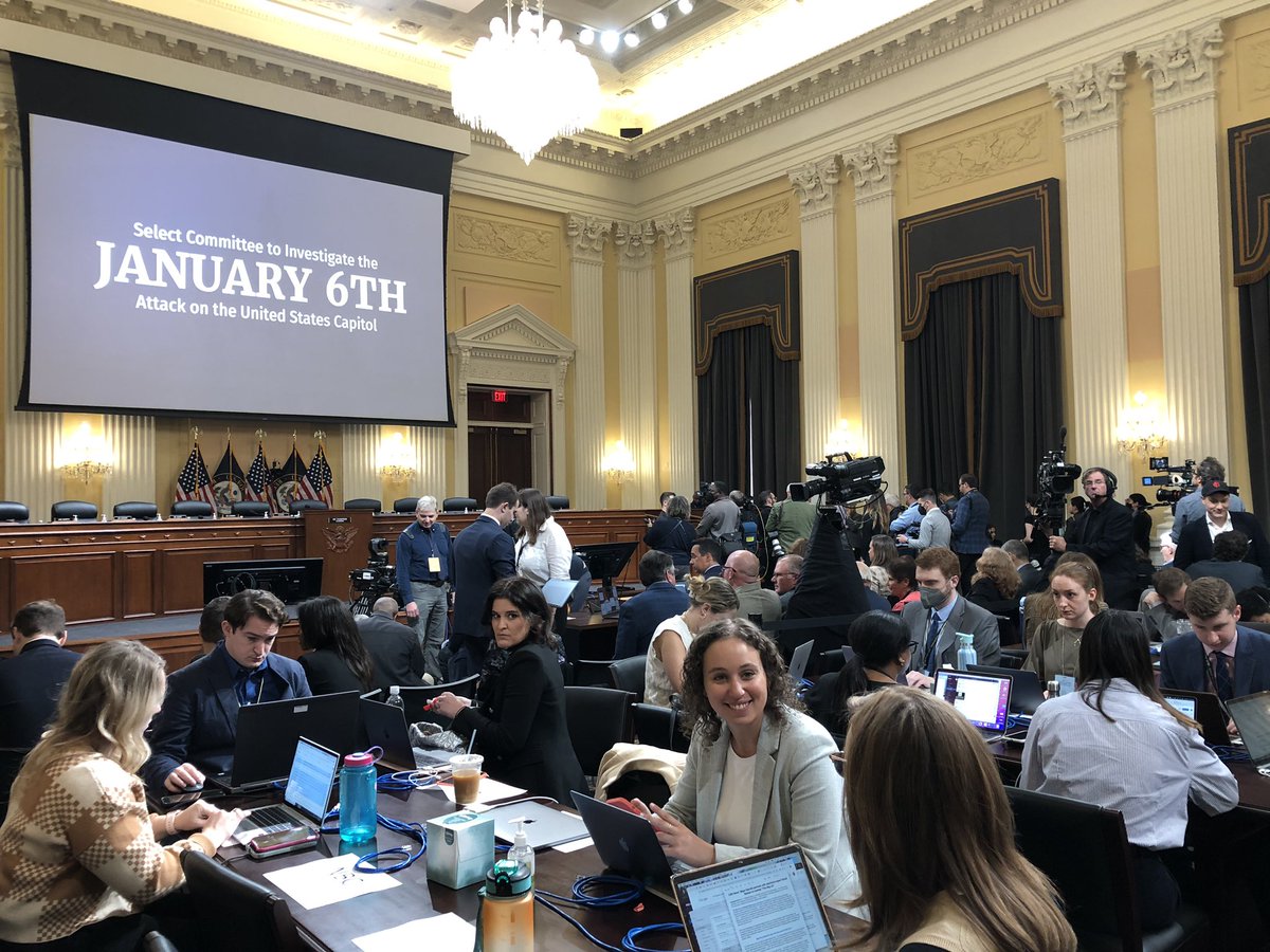 RebeccaBeitsch's tweet photo. About to kick off what could be the Jan. 6 committee’s final hearing. Follow my updates here. https://t.co/PLqGgrJjCj