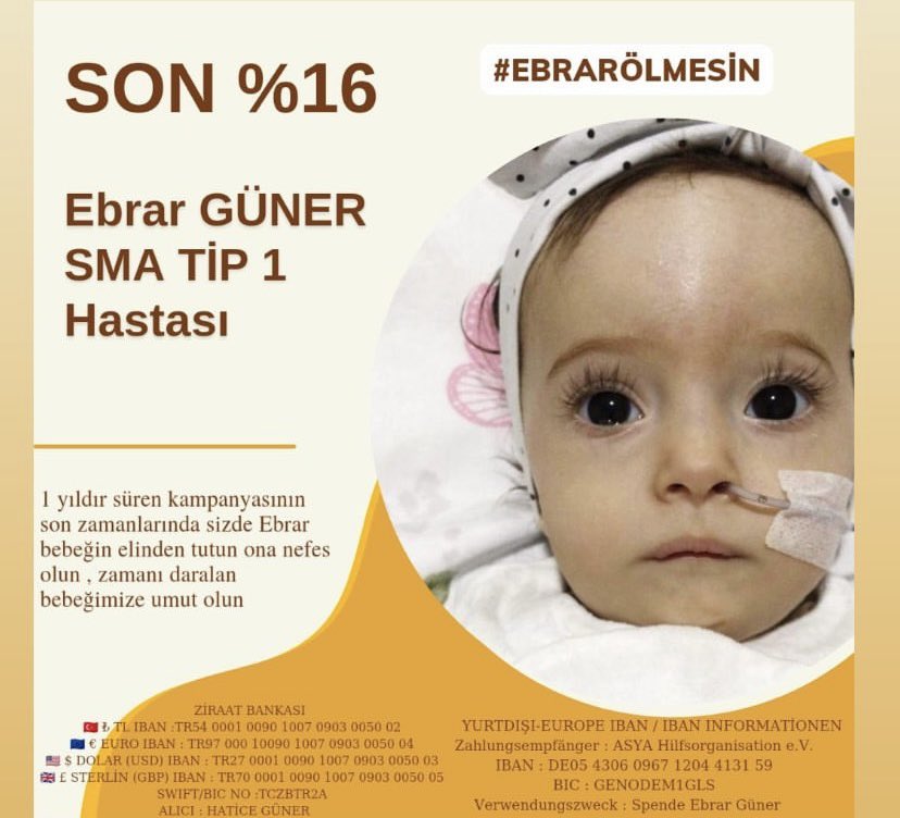 Çocuklarımız hastalandığında birkaç gün sonra geçeceğini bildiğimiz halde ne kadar çok üzülüyoruz değil mi? Ebrarın anne babası çocuklarının zor nefes alırken çektiği acıyı görüyorlar lütfen yardımınızı esirgemeyin #ebrarölmesin