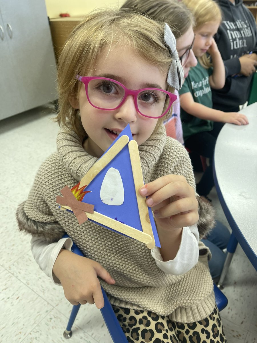 NCHSPreschool's tweet photo. Ms Kara had us identifying shapes as we made a tent art project #campingweek #partnersingrowth @NCHSRedhawksCTE @NCHSOFFICIAL https://t.co/6kBIqrxi6k