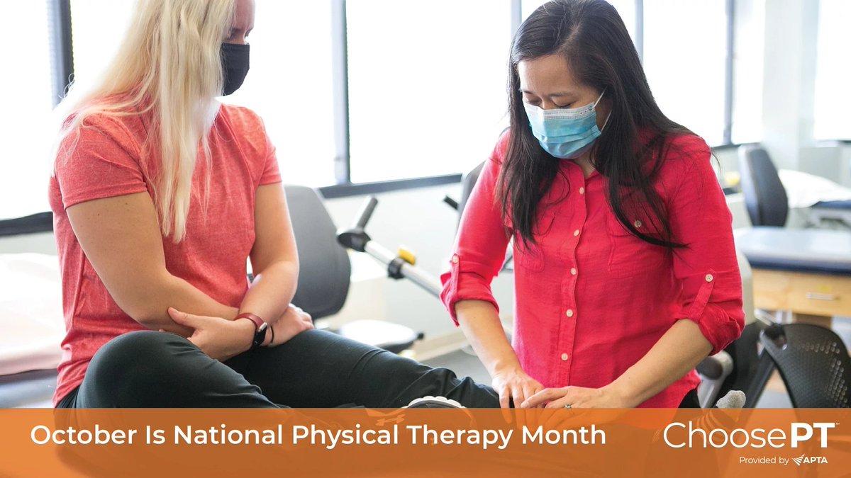 TopPTNash's tweet photo. October is #NationalPTMonth! This month, we celebrate the life-changing work of physical therapists across the globe while raising awareness for the positive impacts that #PT can have for people of all ages--especially working adults. https://t.co/QXmy9cCuda