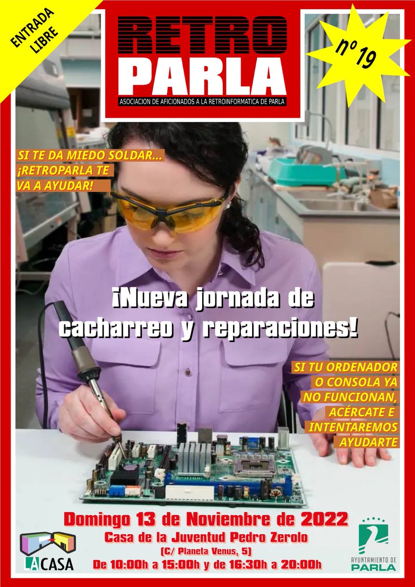 retroparla's tweet photo. Ya es oficial ! El proximo 13 de Noviembre vuelve el cacharreo a parla. https://t.co/k1eZpFO1Eq