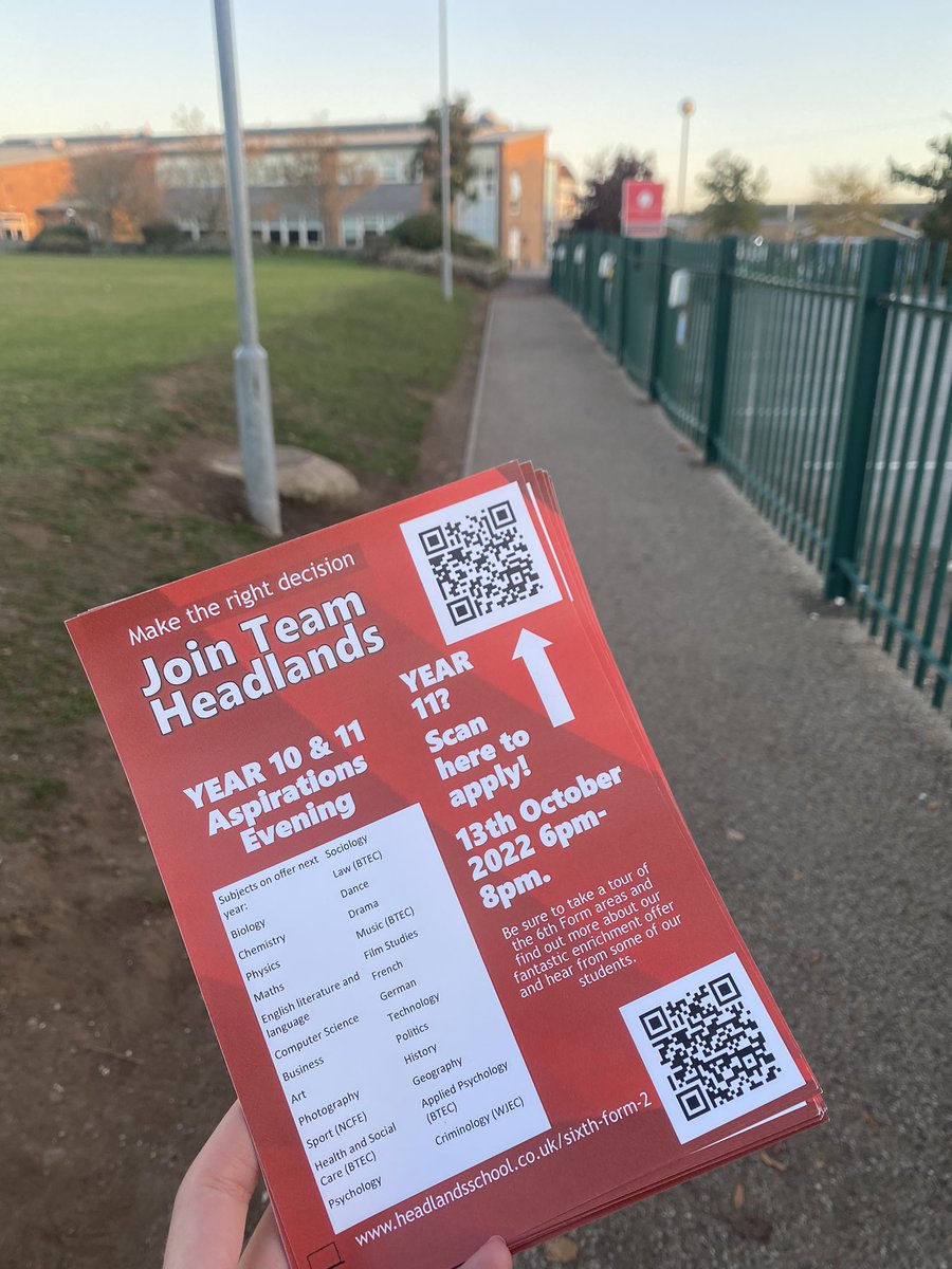 Sixth Form Open Evening is TONIGHT 6-8pm. Don’t miss out! 

Find out about the range of course and enrichment opportunities on offer, speak to subject teachers and to student ambassadors.

When you arrive head straight to the main hall as Mr Cooke is doing a talk at 6pm!