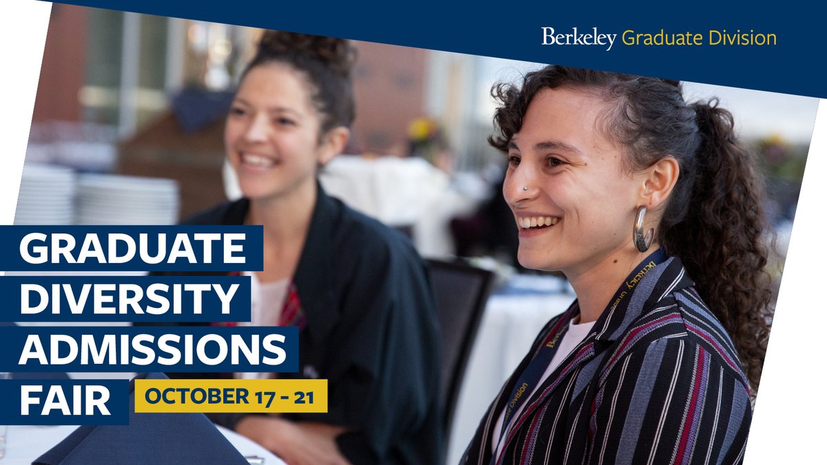 If you're considering a graduate degree, you won't want to miss our virtual Graduate Diversity Admissions Fair happening Oct. 17-21! Learn more about our application process and meet with us on Monday, Oct. 17 at 3pm PDT. Register free: bit.ly/admitdivfair