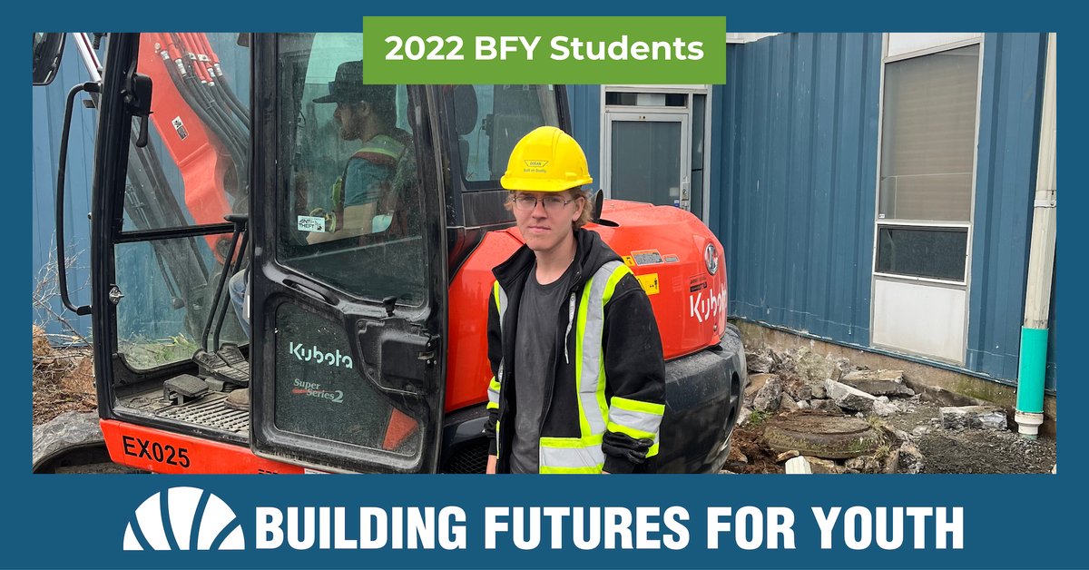 It's hard to believe that fall is already here! #BFYStudents were hard at work this summer, logging a minimum of 200 hours on their worksites — gaining valuable experience in construction. Pictured here is Michael, who worked with Host Employer, Ocean Contractors for the summer.