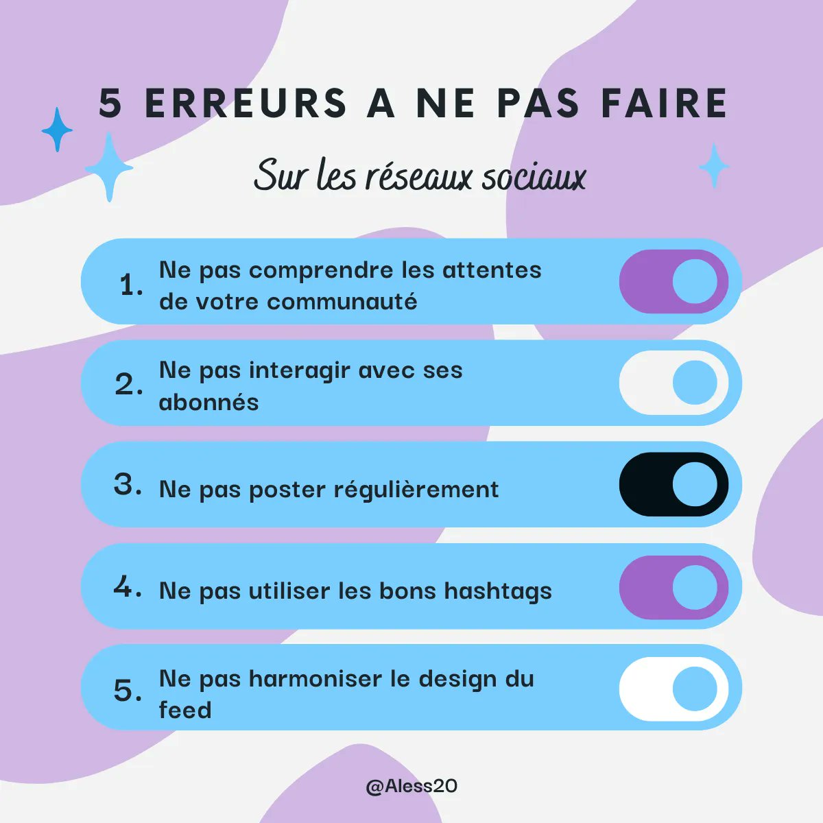 alesstwenty's tweet photo. ❌ Quelques erreurs à absolument éviter pour performer sur les réseaux sociaux.
Pour plus de conseils: https://t.co/C0dkdy889y
#reseauxsociaux #communitymanagerfrance #strategiedecontenu #conseilbusiness #conseilinstagram #instagramcoach #communicationdigitale https://t.co/sMnzhWxxkc