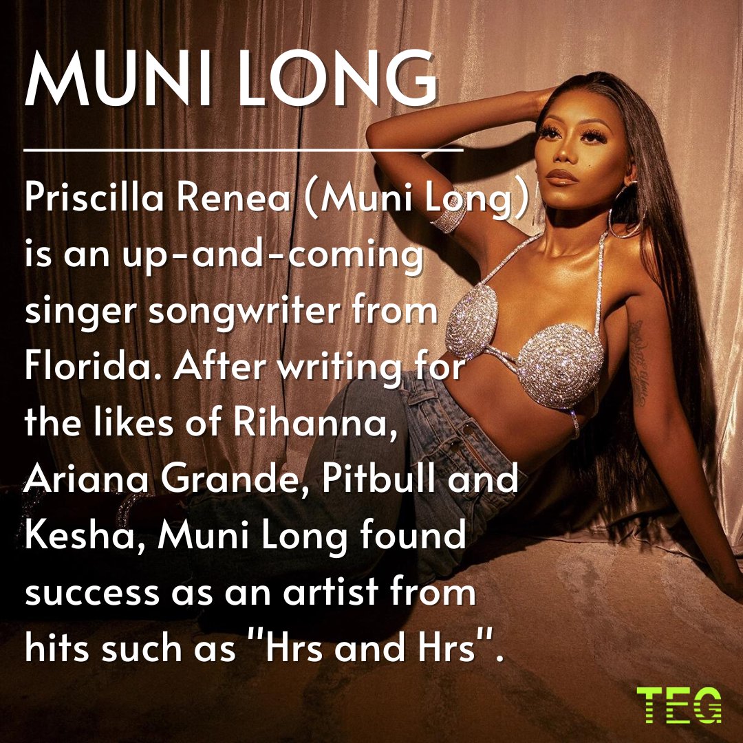 TransparenceEnt's tweet photo. This week's client spotlight is on Muni Long! Muni Long is a rising star that has found increasing success in the industry from tracks such as "Hrs &amp; Hrs"

Looking for representation or have unclaimed royalties? You can be a client, too! Click the link in bio and tap "apply." https://t.co/abwuw3bmb0